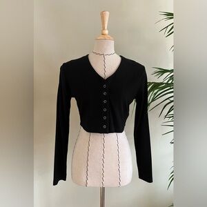 Year of Ours Sport Black Crop Top - Size Small